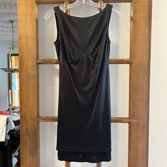 ABS by Allen Schwartz Evening Dress Black Size Petite S Elegant Cocktail /Formal - Picture 5 of 7